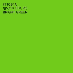 #71CB1A - Bright Green Color Image